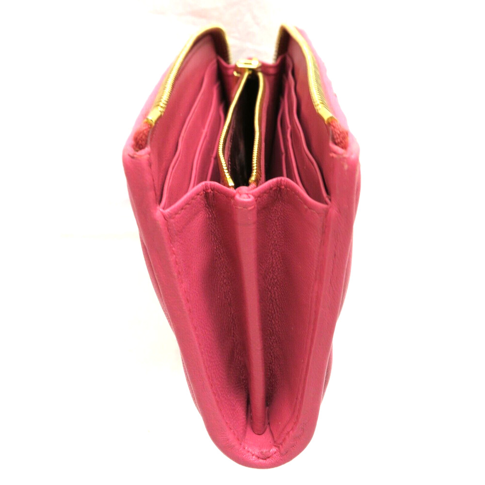 New Miu Miu Pink Peonia Matelasse Lux Leather Zip… - image 6